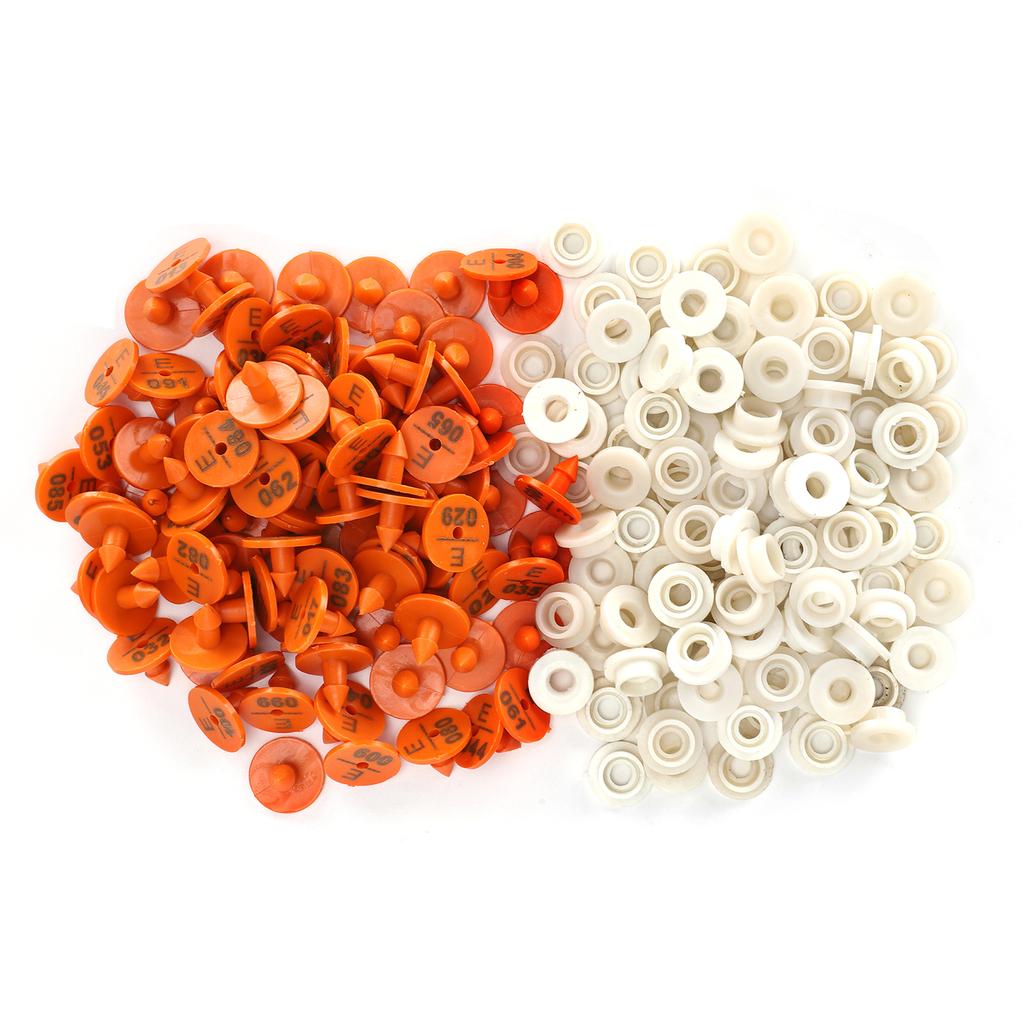 100 комплектов ушных бирок для кроликов, пронумерованных ушных маркеров, идентификационных бирок для животных, фермерских принадлежностей