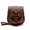 Steampunk Ladies Mini Bags Genuine Leather Retro Women Hand Bag Cowhide Embossed Rivet Shoulder & Crossbody Bags