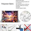 2D Fantasy Starry Beach & Lantern Backdrop for Room Decor & Content Creation