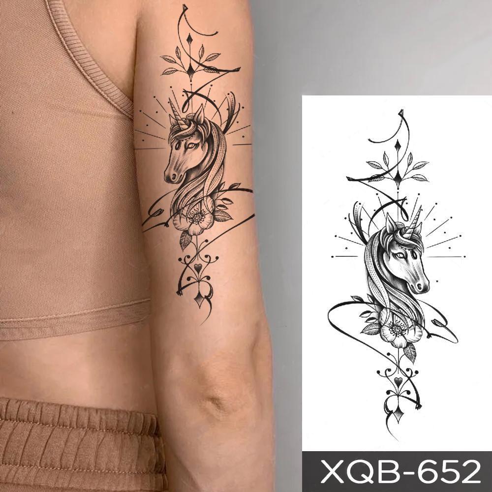 NEW 1 PC 210*114MM Cherry Blossom Fake Temporary Tattoo For Women Girl Watercolor Rose Flower Tattoos Flora Branch Chest Back Tatoo Paper Stickers