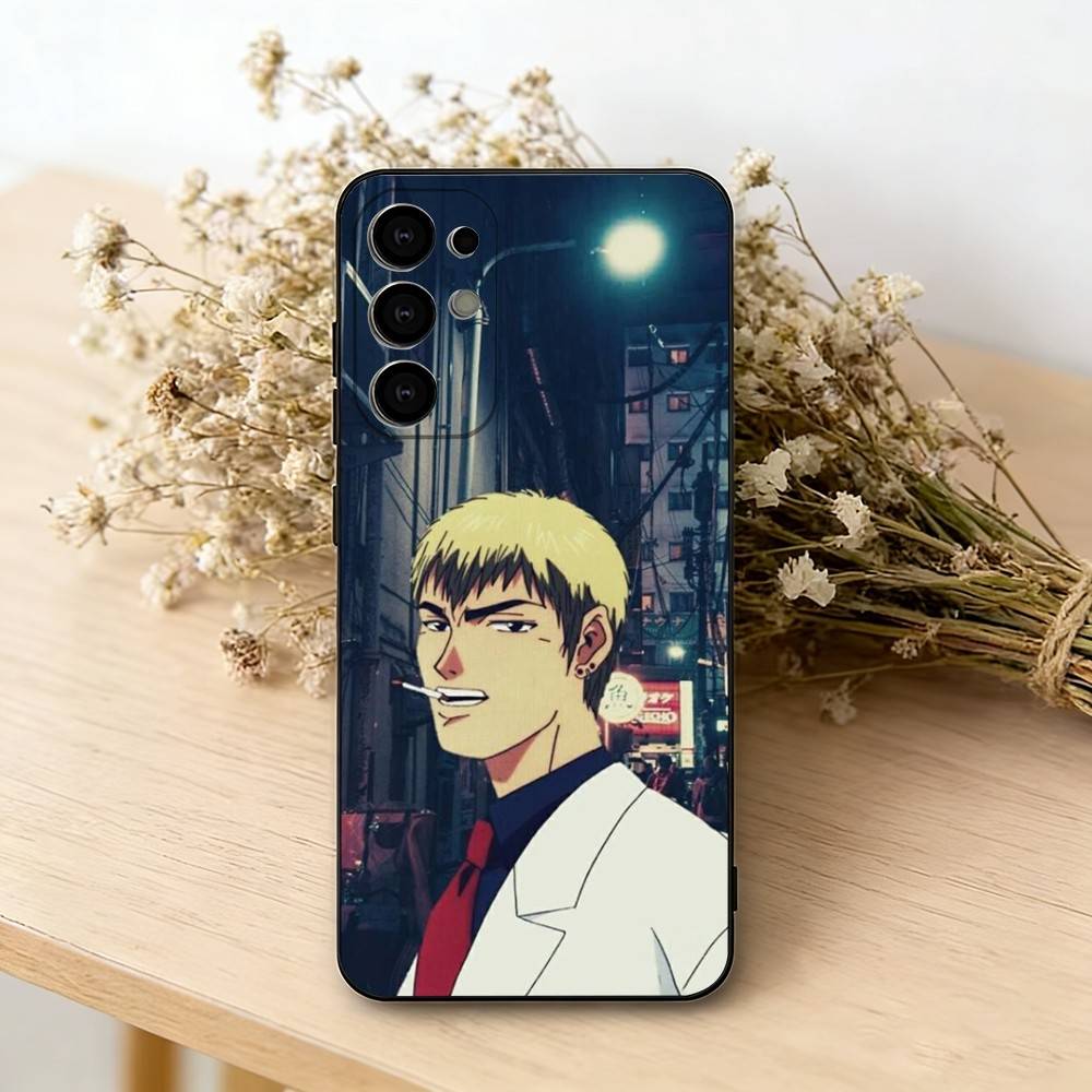 GTO Великий Учитель Онидзука Чехол для Телефона Для Samsung S25,S24,S21,S22,S23,S30,Ultra,S20,Plus,Fe,Lite,Note,10,Черный Чехол