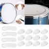 16Pcs Silicone Drum Silencers Dampening Moon Gels Clear Drum Dampener Oval and Long Drum Silencers Sound Dampening Pads