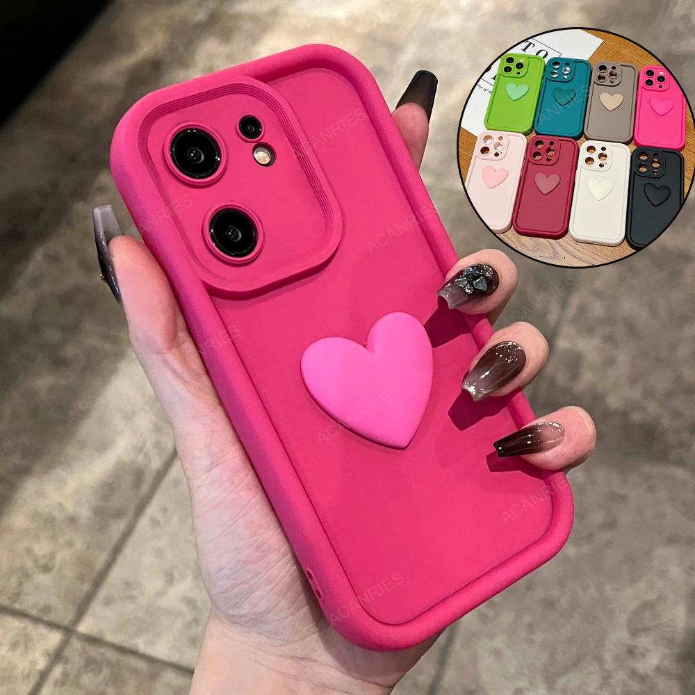 Для Xiaomi Mi 13t Pro 5g Redmi 13c 4g Poco C65 Girl Cute Love Heart Matte Case Soft Silicone Противоударный чехол для задней панели Mi13t 13tpro