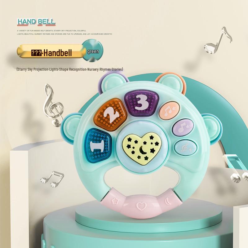 Educational Musical Baby Hand Drum Rattle for Ages 6 Months To 2 Years