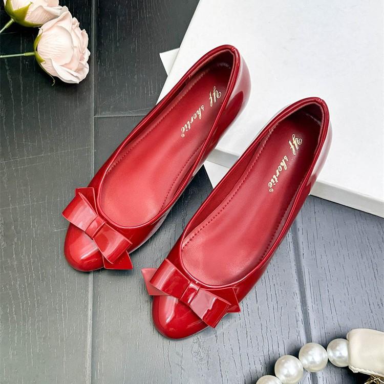 Версия из овчины~ Маленький человек увеличение внутренней высоты 5 см одинарная обувь женский бант легкий рот кожаная обувь с юбкой балетки