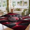 Bayern Munich Design Crystal Velvet Rug Soft Decorative Mat for Bedroom Entrance