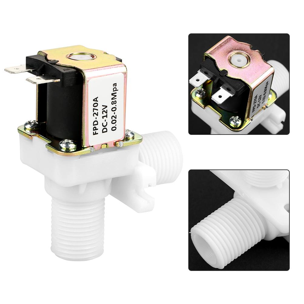 DC 12V DN15 G12 Пластиковый электромагнитный клапан нормально закрытый переключатель впуска воды