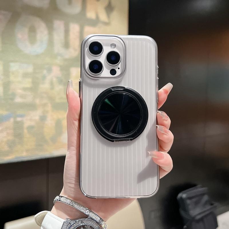 Гофрированный прозрачный матовый магнитный чехол-подставка для iPhone 16 15 Pro Max 14 13 12 11 для беспроводной зарядки Magsafe, ударопрочный тонкий жесткий чехол-бампер из ПК
