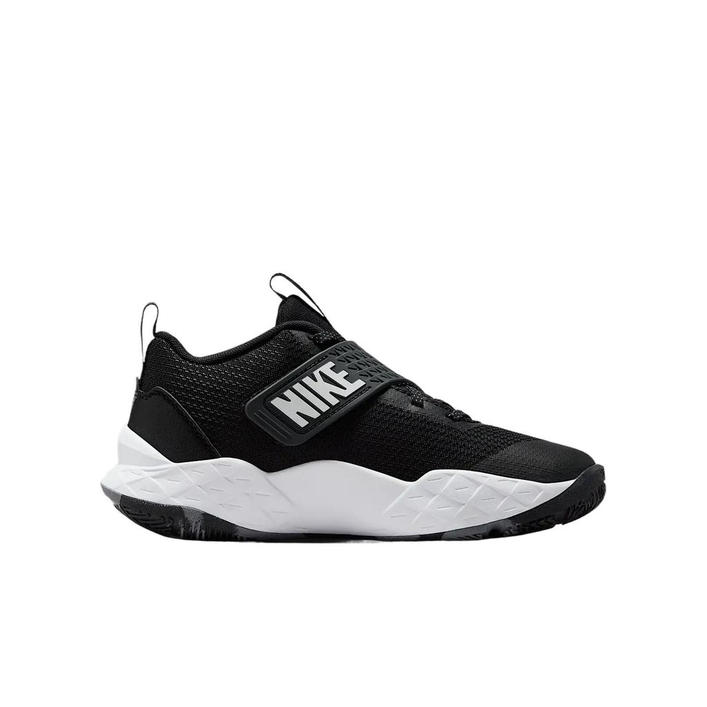 Nike Team Hustle D12 GS Черно-белые детские кроссовки Антрацит HF6279-002