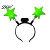 Light Up Hairband LED Star Headband with Spring, Wobble Hair Hoop High Brightness for Party Concert, Glowing Festival Prop Kids Adults,