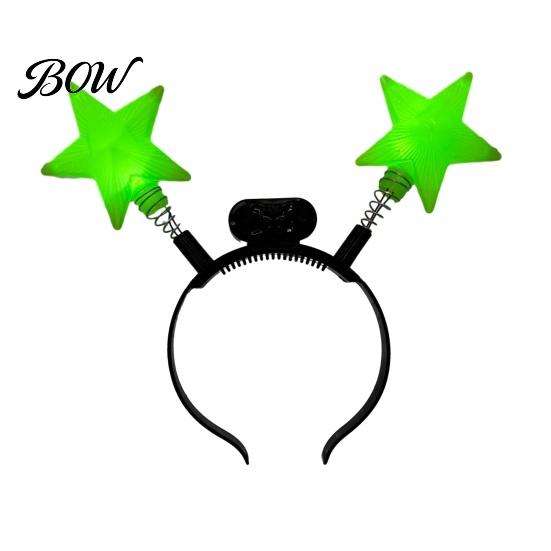 Light Up Hairband LED Star Headband with Spring, Wobble Hair Hoop High Brightness for Party Concert, Glowing Festival Prop Kids Adults,