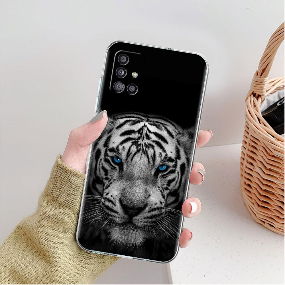Wolf Dog Cat Bird Lion Tiger Animal Clear Case For Samsung Galaxy A52 A12 A51 A32 A21s A71 A32 A22 50 A70 A31 A72 5G Phone Cover