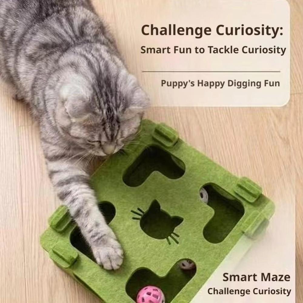 Bite Resistant Cat Puzzle Toy Interactive Interactive Cat Toy Funny Cat Maze Play Box Self Play