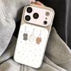Медведь и кошка подходят для чехла для мобильного телефона iPhone17promax, нового нишевого кожаного чехла от Apple.