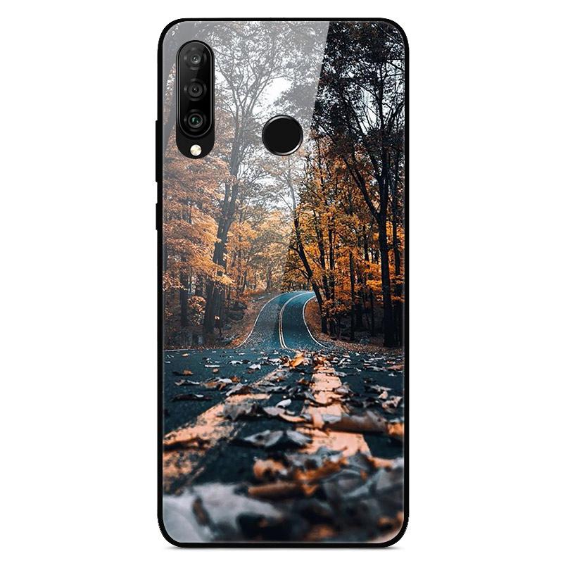 6.15"For Huawei Honor 20S Case Tempered Glass Print Back Cover Hard Case For Huawei Honor 20S MAR-LX1H Phone Case Honor20S 20 S