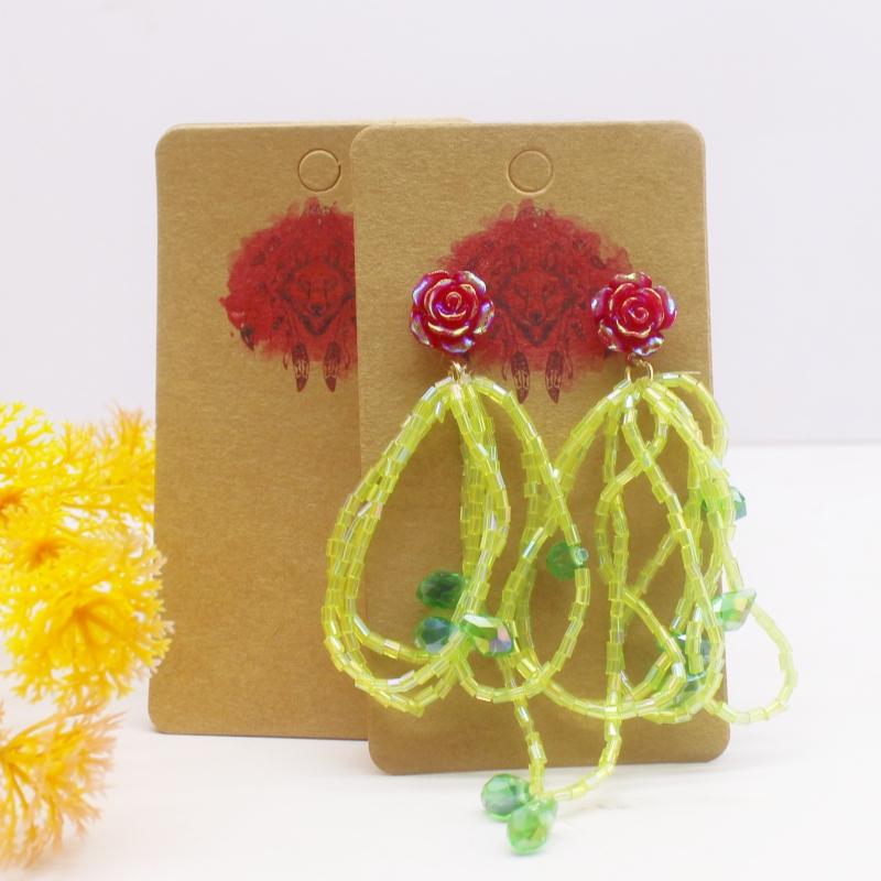 50pcs 5x9cm Earrings Cards Paperboard Jewelry Newest Arrived Popular Display Cardboard Hot Sale Fashion Design Delicate Cards