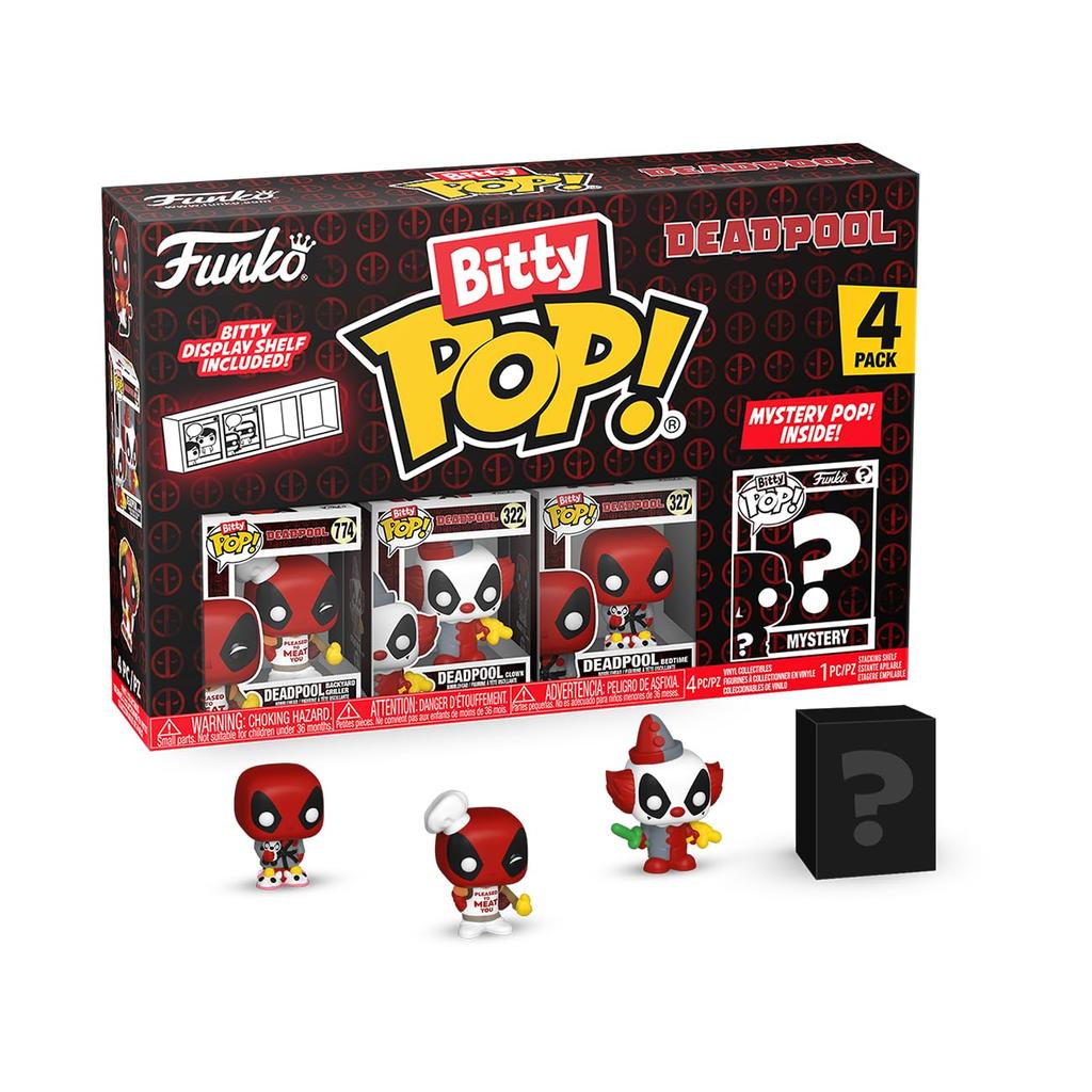 Marvel Deadpool Figure Funko Bitty 4PK Deadpool 2024 BBQ Master PACK SERIES 1 Marvel Funko Pop!