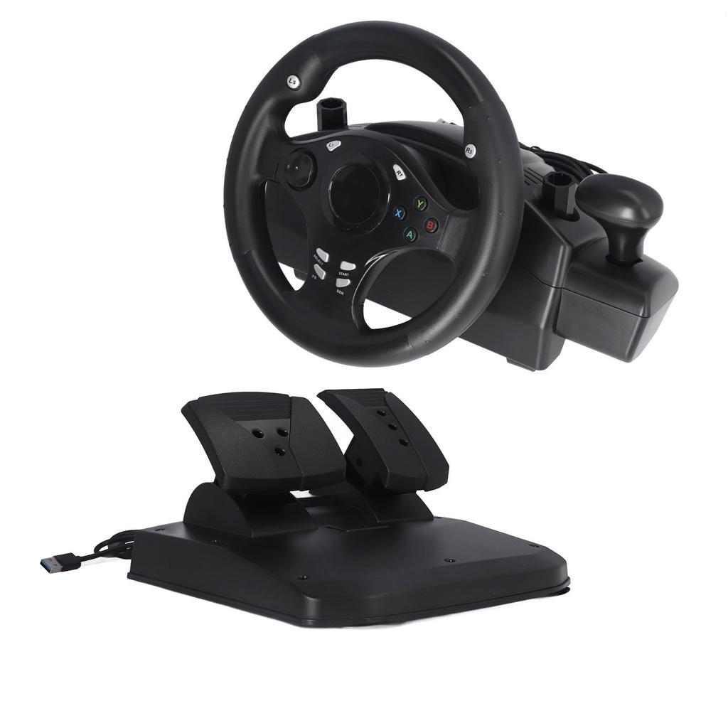 7 In 1 Gaming Racing Wheel 270 Degrees Rotation Multifunction USB Gaming Steering Wheel for PC