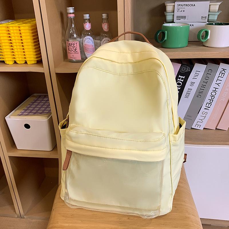 Школьный рюкзак лето инс свежий высокая ценность милая девушка путешествия спина ученики средней школы прозрачный промежуточный слой