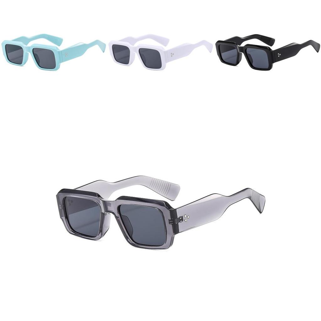 Fashion Trendy Square Sunglasses With Uv400 Protection For Casual Wear