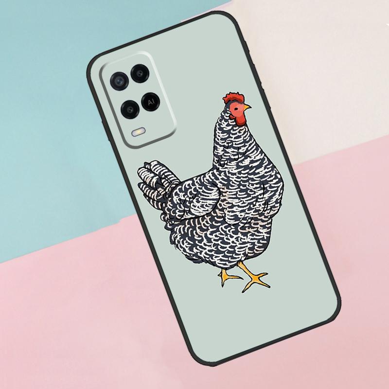 Чехол для телефона Oppo A74 A94 A54 A80 A78 A98 A40 A60 A18 A38 A58 A15 A17 A77 A57S A16 A76 A96 с изображением пухлой курицы