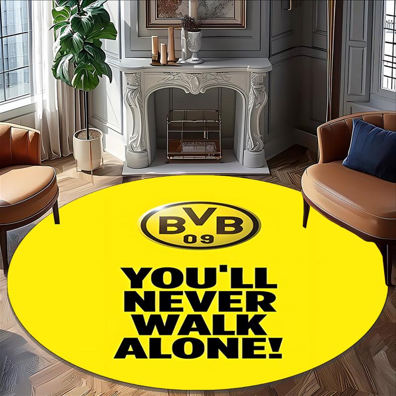 1pc B-BVB Carpet, Round Rug, Comfortable, Suitable for Entryways, Living Rooms, Office, And Bedrooms, Christmas Decoration