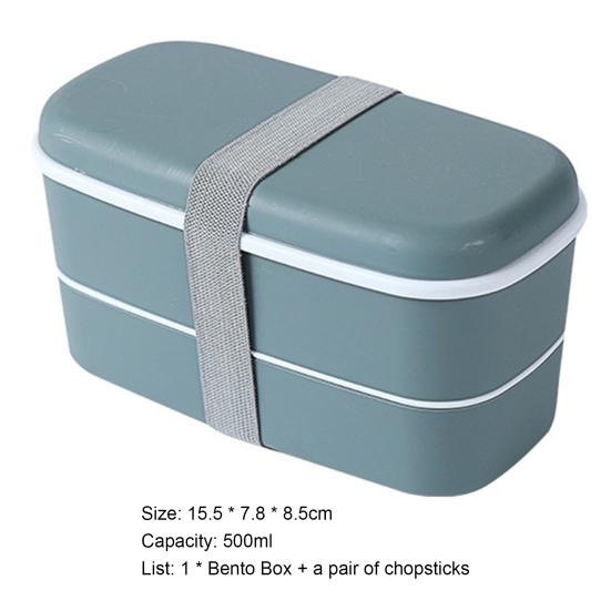 1 Set Bento Box Heat Resistant Leakproof Plastic Sushi Dessert Food Storage Box
