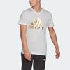 Adidas T Shirts Men's White Crew Neck Moderate Straight Fit FN1736
