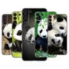 Чехол для телефона с китайским медведем и пандой для Samsung Galaxy S22 Pro S21 S20 Ultra FE S10 Lite 5G S10E S9 S8 Plus, мягкий черный чехол из ТПУ