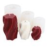 Rotating Aromatherapy Candle Silicone Mold Twisting Stripe Cylindrical Candle Silicone Mold Wave Cylindrical Soap Mold