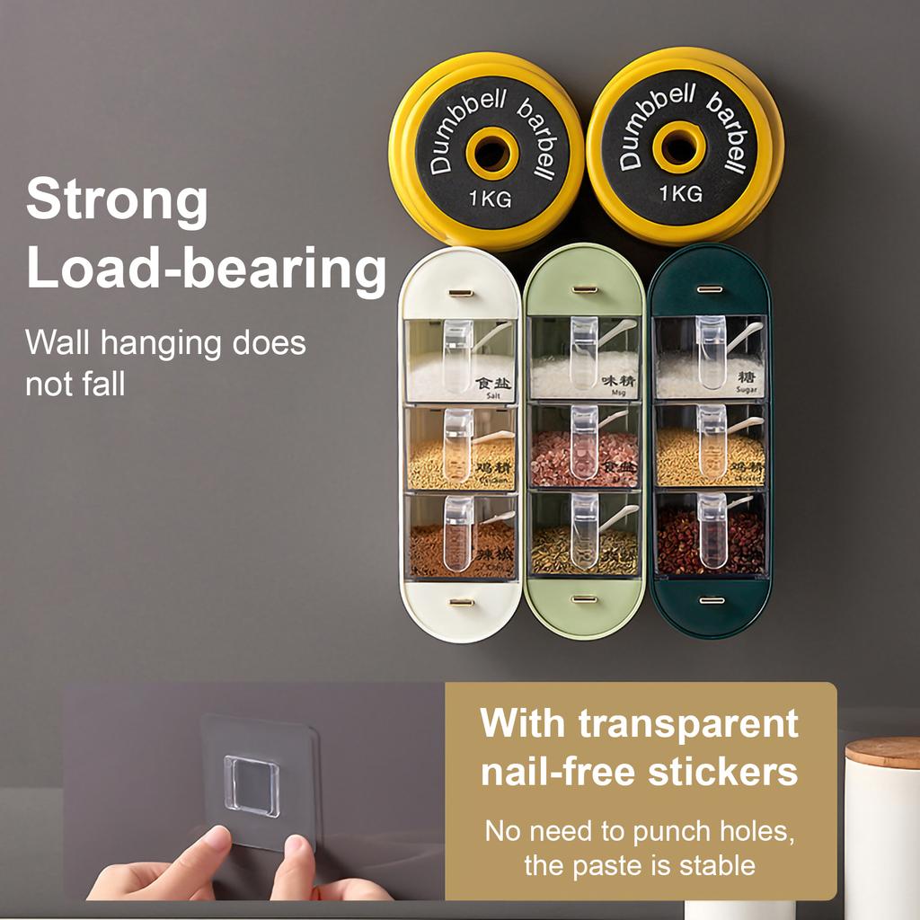 Настенный ящик для приправ, соль, перец, специи, банка, сахарница, коробка для специй, органайзер для кухонных специй, полка для хранения