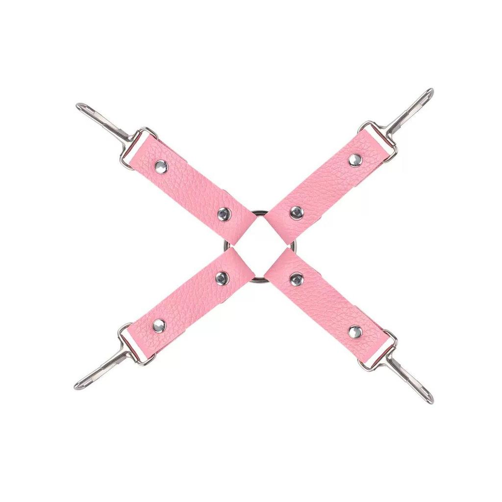 Кожаные щенячьи наручники и ножные путы SM Взрослый набор