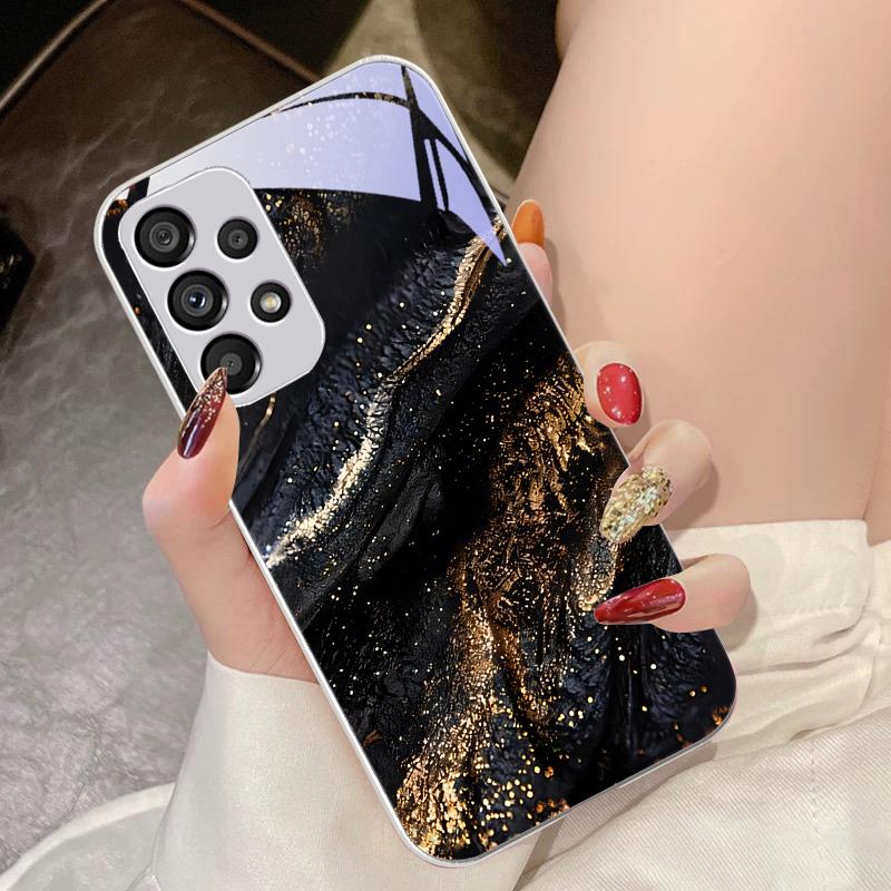 Темно-золотистый черный для Samsung Galaxy S10 4G S20 11E 30 S21 21Fe 22 S24 Pro S23 Ultra 5G S8 S9 Чехол для телефона из закаленного стекла