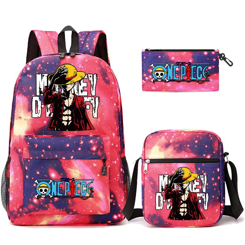 3 шт./компл. аниме цельная сумка большой емкости унисекс рюкзак с наплечной сумкой пенал для студента для девочки мальчика студенческий повседневный рюкзак для отдыха