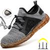 Work Safety Boots Men Steel Toe Shoes Women Men Safety Shoes Puncture-Proof Work Sneakers Breathable Lightweight Work Shoes Male