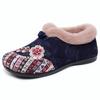 Women's Fleece-Lined Thickened Flat-Soled Embroidered Shoes for Middle-Aged and Elderly Women Chinese Ethnic Style Slip-On Mom Shoes