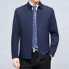 Jacket Men's Spring and Autumn Middle-aged and Elderly Business Casual Dad Wear Lapel Jacket Middle-aged Jacket Men's Thin Top