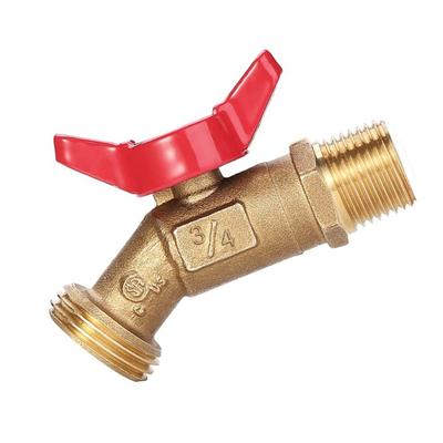 Латунные шаровые краны 3/4 дюйма GHT выход x NPT вход Садовый шланг Адаптер Клапаны для слива воды Фитинг для водопроводных труб