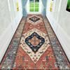 Geometric Style Long Corridor Carpet Non-slip Hall Runner Easy Clean Hallway Area Rugs Washable Porch Entry Doormat