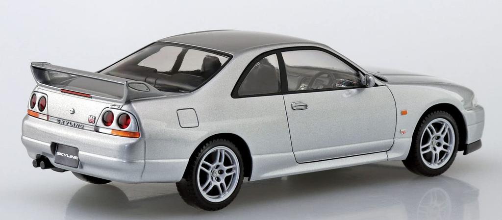 Aoshima Bunka Kyozai The Snap Kit Series Nissan R33 Skyline Sonic Silver Plastic Model Co., Ltd. (АОСИМА) 1/32 GT-R предварительно окрашенный 15-D