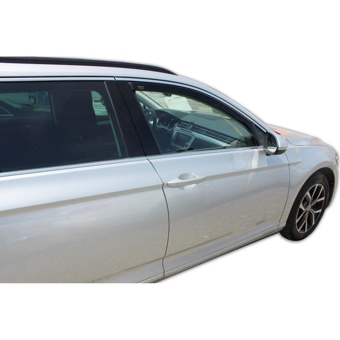 Дефлекторы воздуха - J&J AUTOMOTIVE - Volkswagen Passat B8 - Тонированный - Усиленный акрил - Простая установка