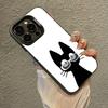 Милый Чехол Для Телефона С Черным Котом Для IPhone 16 15 Plus 14 13 12mini 11Pro Max Конфетный Матовый Ударопрочный Задний Чехол