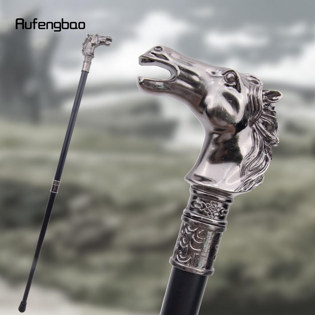 Трость для ходьбы с изображением лошадиной щетины, декоративная, винтажная, для вечеринок, модная, посох для ходьбы 93 см