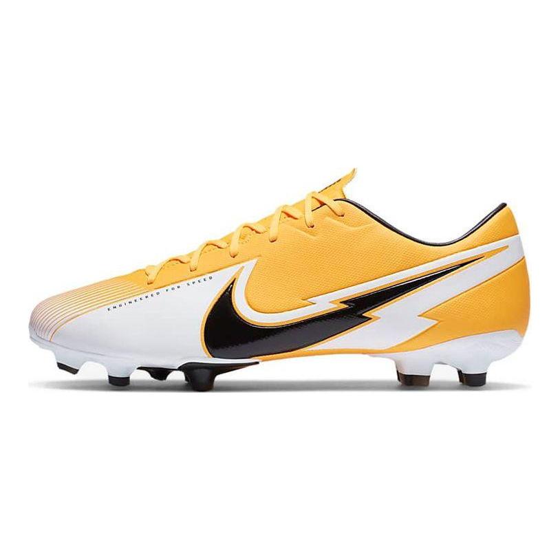 Nike Футбольные бутсы Mercurial Vapor 13 Academy MG FG Мужские кроссовки Бело-желтые AT5269-801