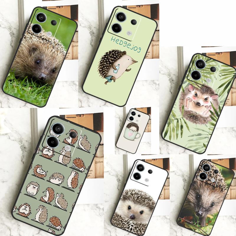 Hedgehog Case For Xiaomi Redmi Note 13 12 11 9 10 Pro 9S 10S 11S 12S Redmi 13 12 10C 12C 13C Coque