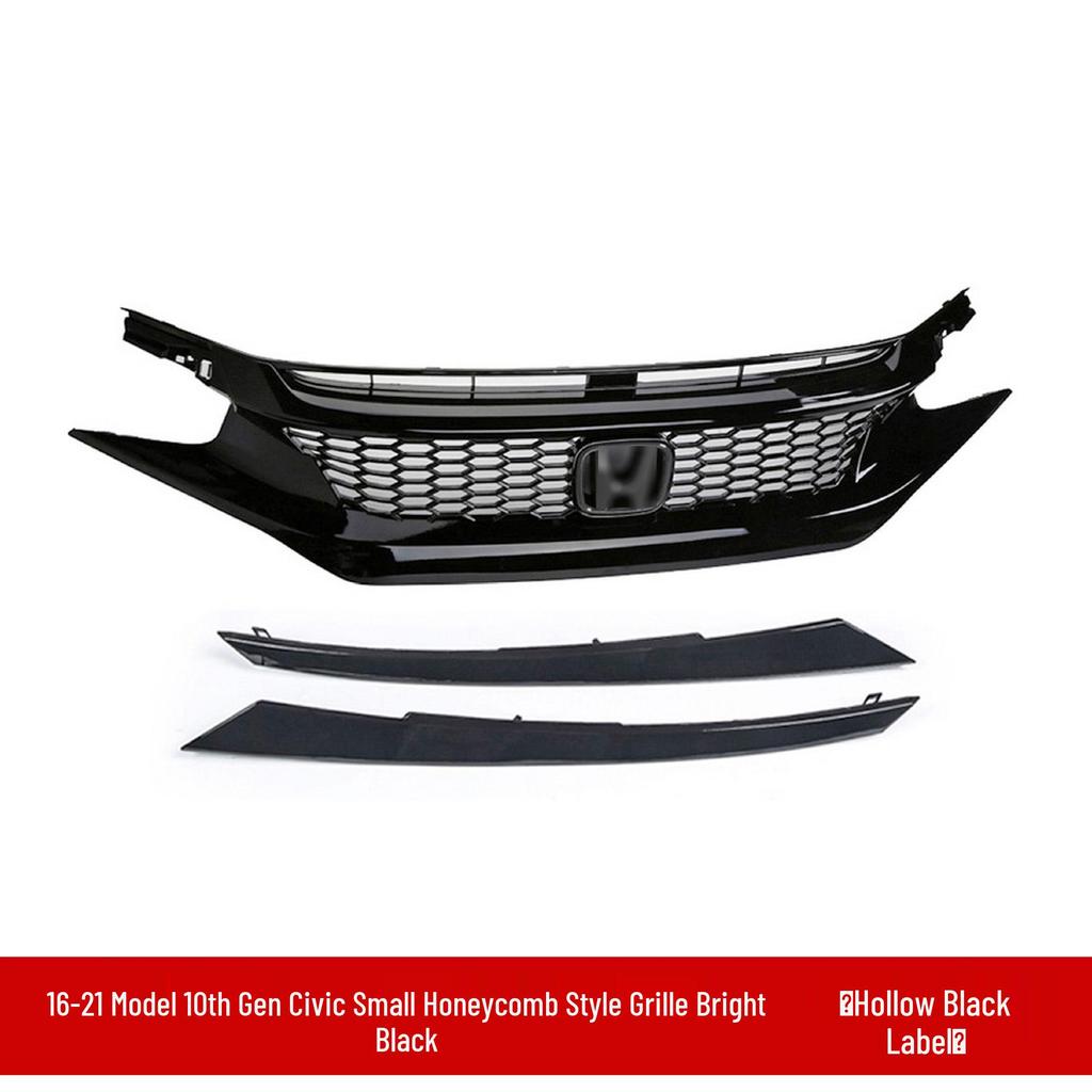 Глянцевый черный TR решетка и комплект обвеса для Civic Type R 2016: Включает заднее антикрыло, передний сплиттер и боковые юбки.