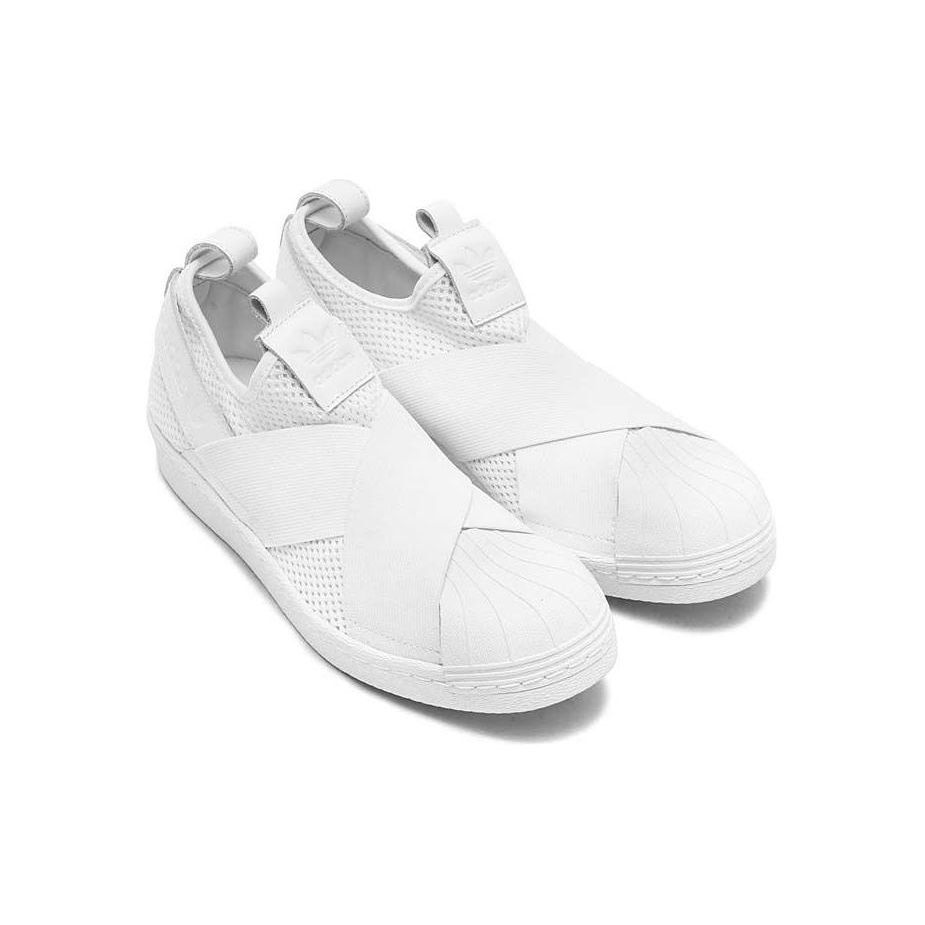 Adidas Туфли-слипоны Superstar белого цвета (Женский) Женские кроссовки Core-Black BY2885