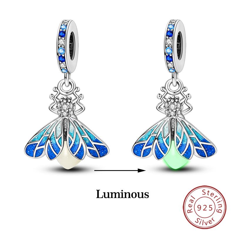 Copper Glow In The Dark Firefly Honeybee Star Charms Beads Fit Qikaola Original Bracelets Fine Diy Jewelry Gift