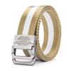 Мужской ремень Trend Double Loop Buckle ремень из холста Женский ремень с брюками-карго Джинсовый ремень Спортивный ремень на открытом воздухе Ремни без перфорации