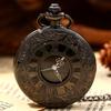 Roman Numerals Quartz Pocket Watch Men Women Hollow Vintage Watch with Chain Men Gifts